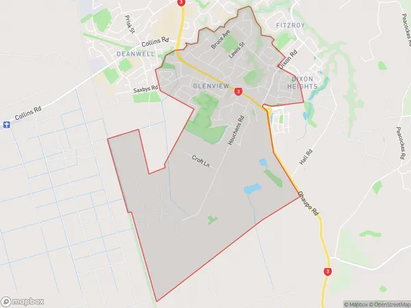 Glenview, Waikato Polygon Area Map