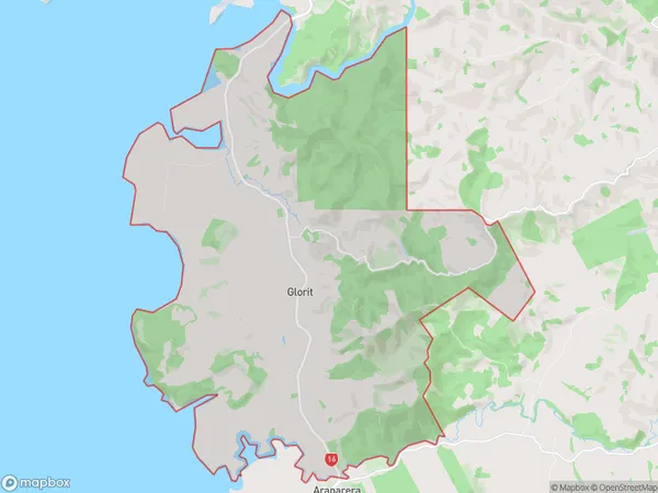 Glorit, Auckland Polygon Area Map