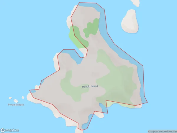 Mahuki Island / Anvil Island, Auckland Polygon Area Map