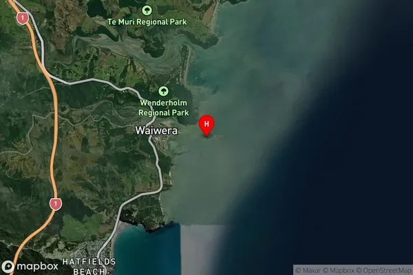 Mahurangi Island,Auckland Satellite Map