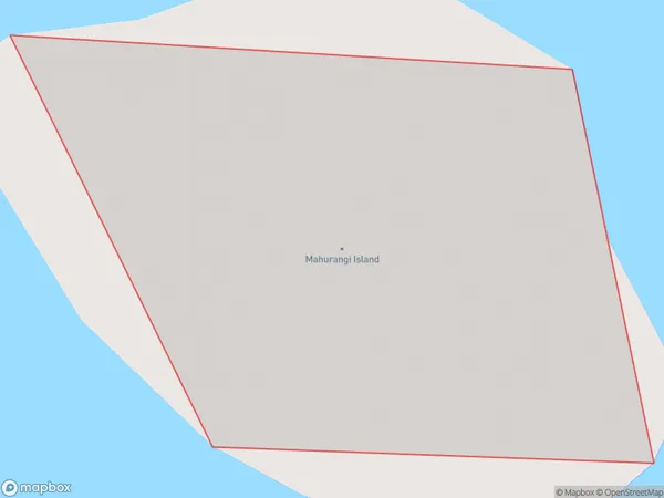 Mahurangi Island, Auckland Polygon Area Map