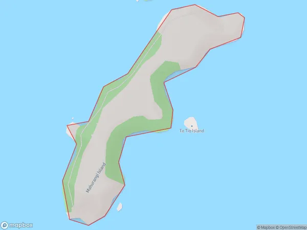 Mahurangi Island (Goat Island), Waikato Polygon Area Map