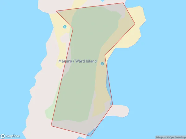 Makaro / Ward Island, Wellington Polygon Area Map