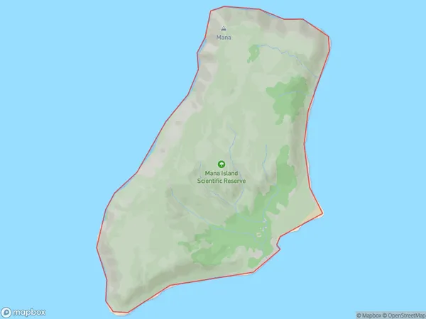 Mana Island, Wellington Polygon Area Map