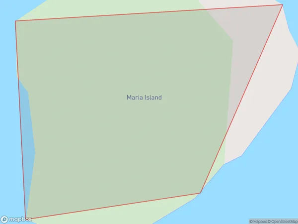 Maria Island, Auckland Polygon Area Map