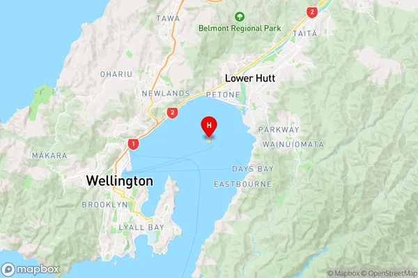 Matiu / Somes Island,Wellington Region Map