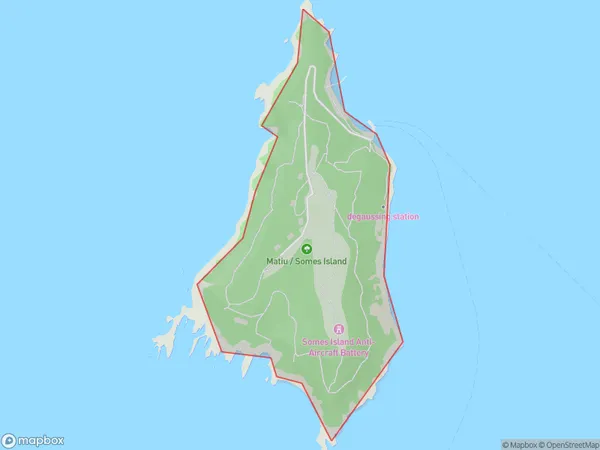 Matiu / Somes Island, Wellington Polygon Area Map