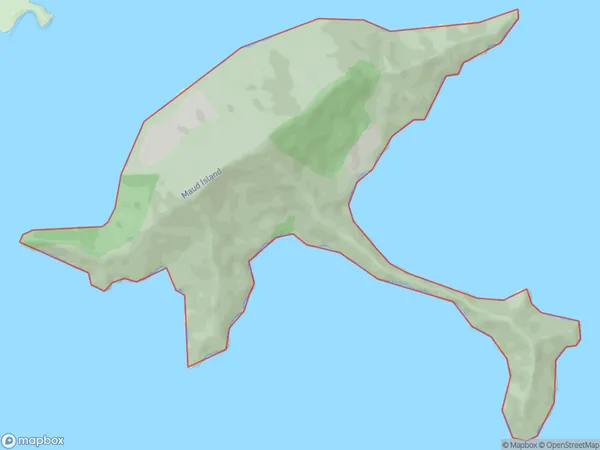 Maud Island,  Polygon Area Map