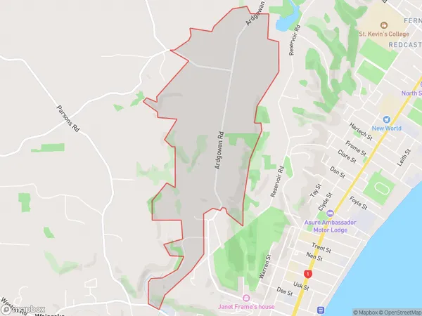 Ardgowan, Otago Polygon Area Map