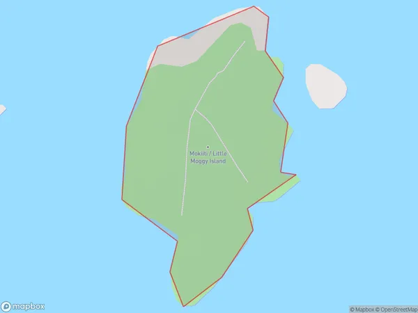 Mokiiti / Little Moggy Island, Southland Polygon Area Map