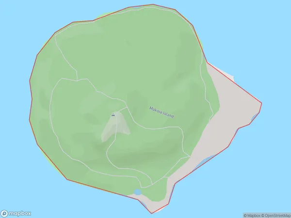 Mokoia Island, Bay of Plenty Polygon Area Map