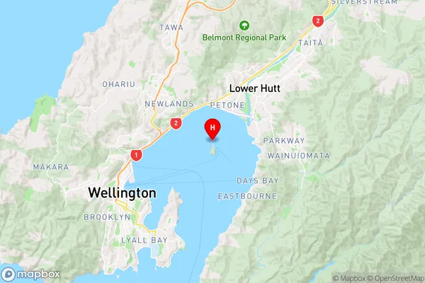 Mokopuna Island,Wellington Region Map