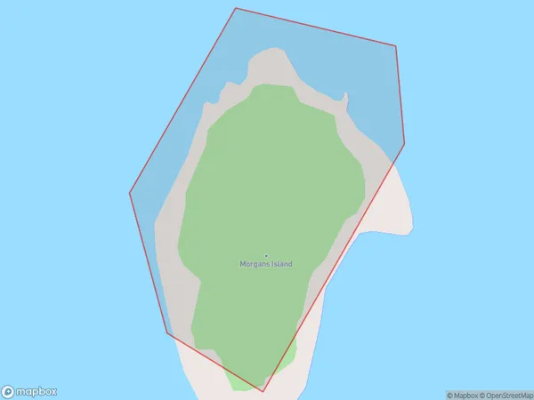 Morgans Island, Canterbury Polygon Area Map