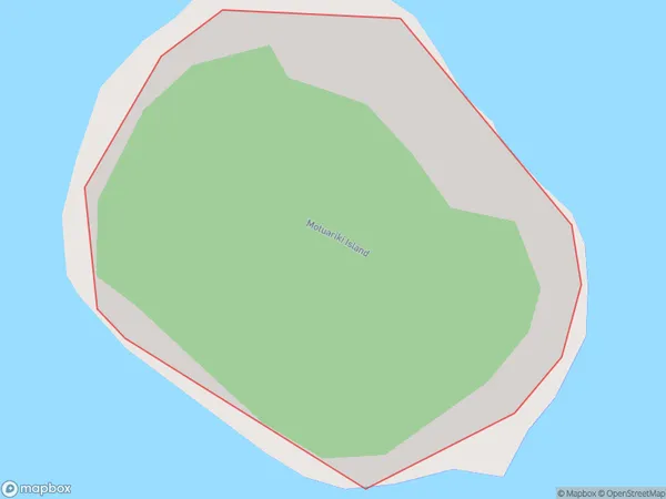 Motuariki Island, Canterbury Polygon Area Map