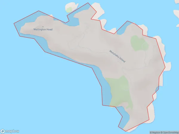 Motuhaku Island, Auckland Polygon Area Map