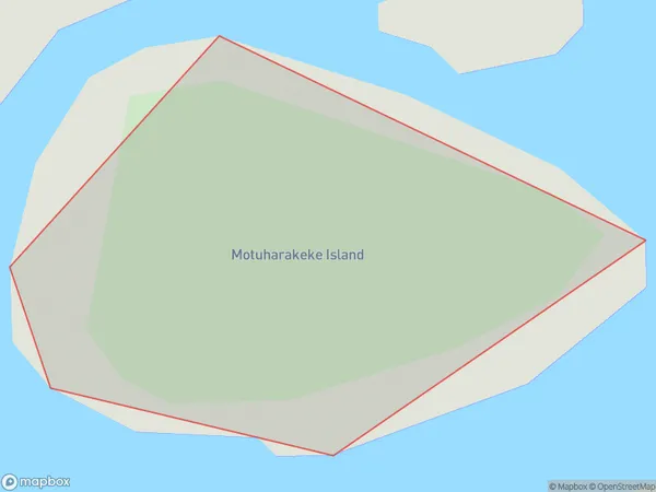 Motuharakeke Island, Auckland Polygon Area Map