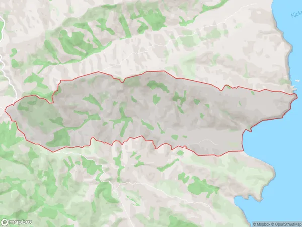 Goughs Bay, Canterbury Polygon Area Map