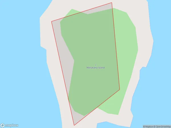 Motukaha Island, Auckland Polygon Area Map