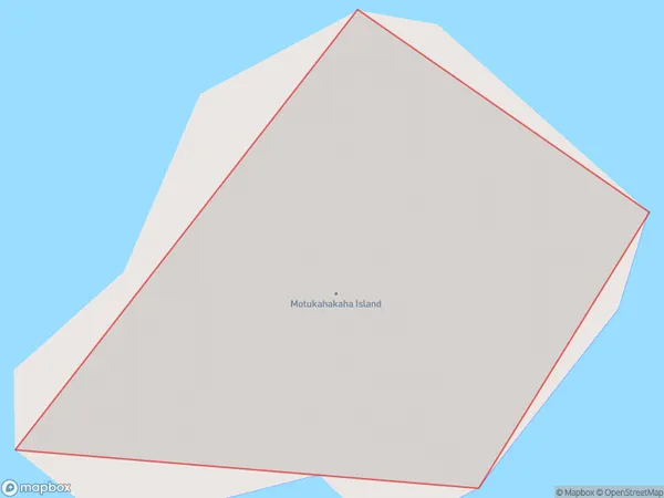 Motukahakaha Island, Northland Polygon Area Map