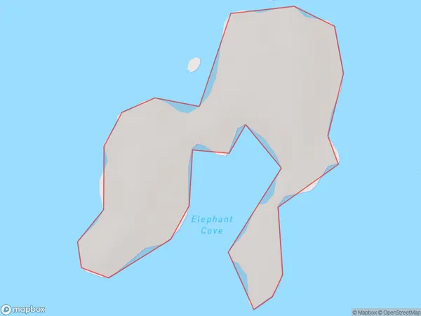 Motukahaua Island (Happy Jack Island), Otago Polygon Area Map