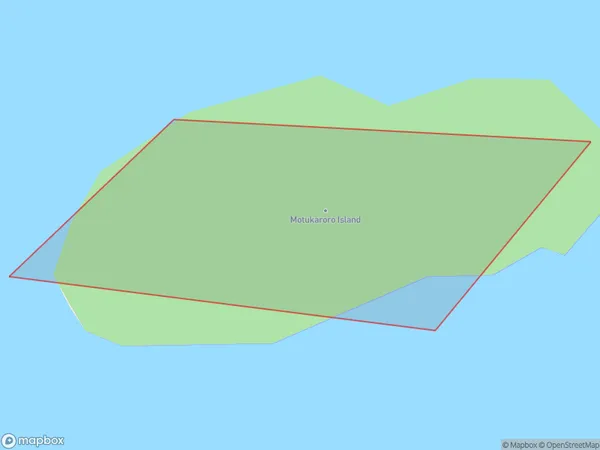 Motukaroro Island, Northland Polygon Area Map