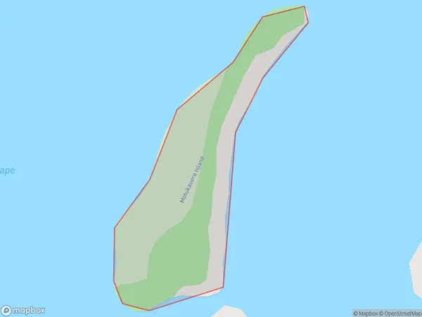 Motukauere Island, Waikato Polygon Area Map
