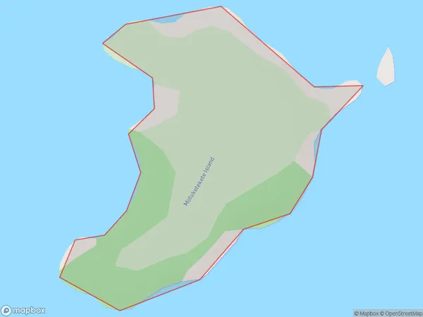 Motuketekete Island, Auckland Polygon Area Map