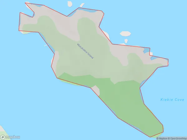 Motukiekie Island, Northland Polygon Area Map