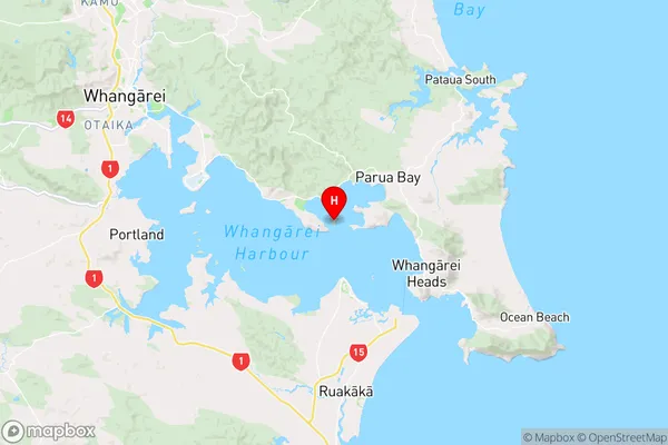 Motukiore Island,Northland Region Map