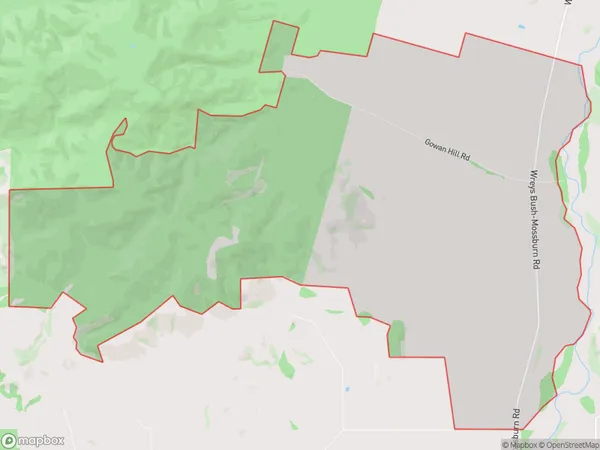 Gowan Hill, Southland Polygon Area Map