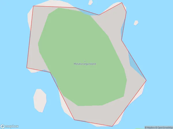 Motukoranga Island, Waikato Polygon Area Map