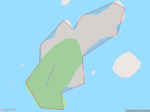 Motukoruenga Island, Waikato Polygon Area Map