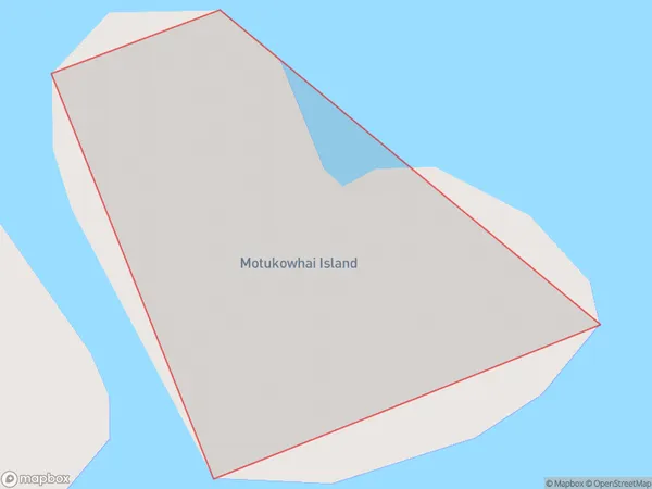 Motukowhai Island, Northland Polygon Area Map
