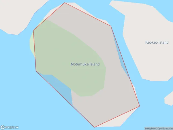 Motumuka Island, Northland Polygon Area Map