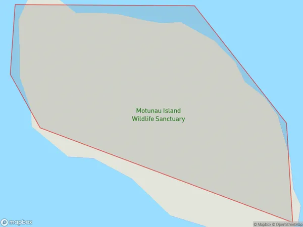 Motunau Island, Canterbury Polygon Area Map
