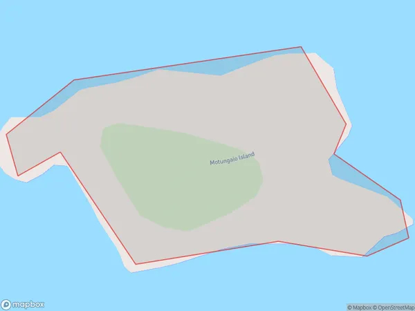 Motungaio Island, Bay of Plenty Polygon Area Map