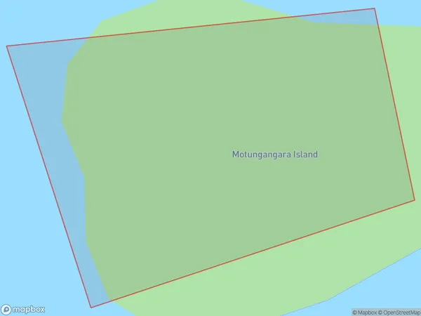 Motungangara Island, Northland Polygon Area Map