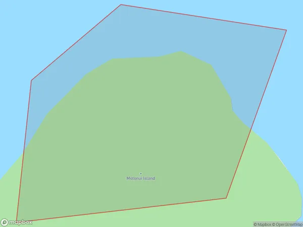 Motunui Island, Otago Polygon Area Map