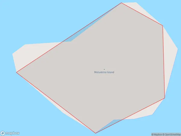 Motuokino Island / Shag Rock, Otago Polygon Area Map