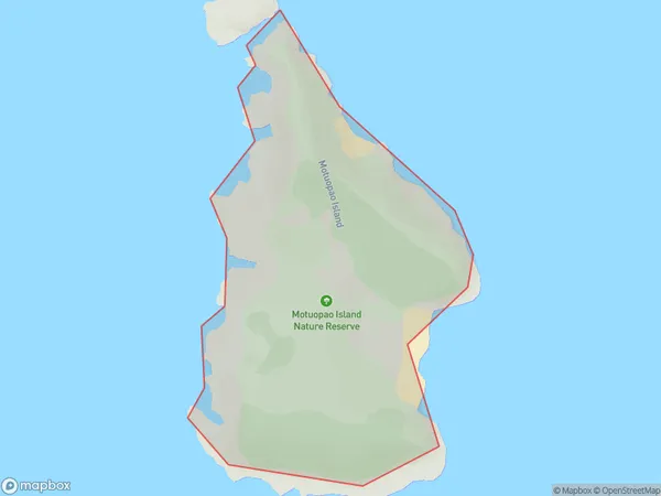 Motuopao Island, Northland Polygon Area Map