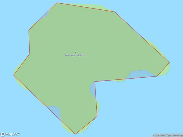 Motuopuhi Island, Waikato Polygon Area Map