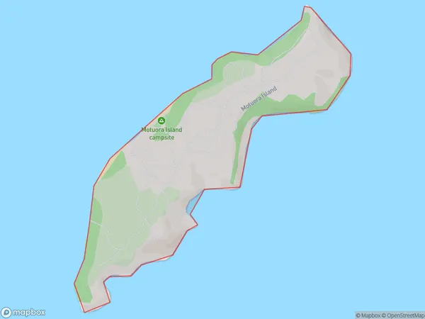 Motuora Island, Auckland Polygon Area Map