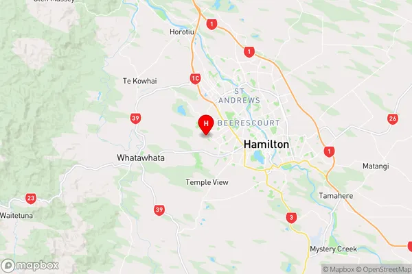 Grandview Heights,Waikato Region Map