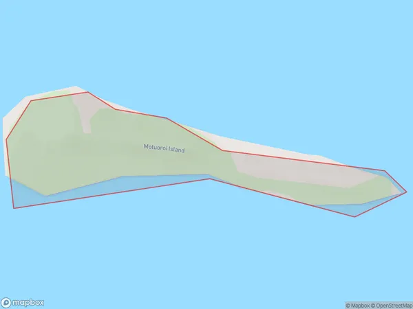 Motuoroi Island, Gisborne Polygon Area Map
