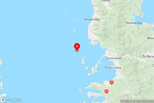 Motuoruhi Island (Goat Island),Waikato Region Map