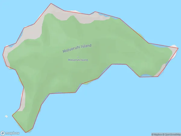 Motuoruhi Island (Goat Island), Waikato Polygon Area Map