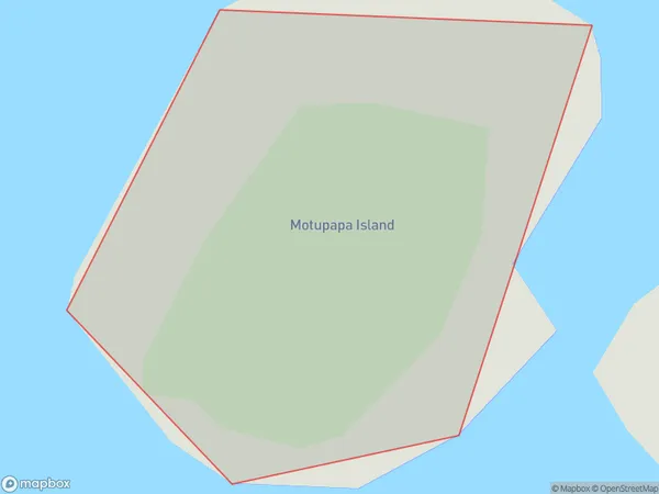 Motupapa Island, Auckland Polygon Area Map