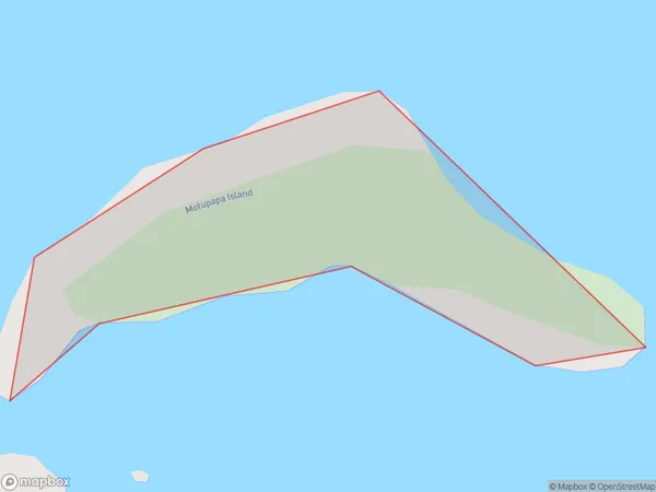 Motupapa Island / Cocked Hat Island, Otago Polygon Area Map