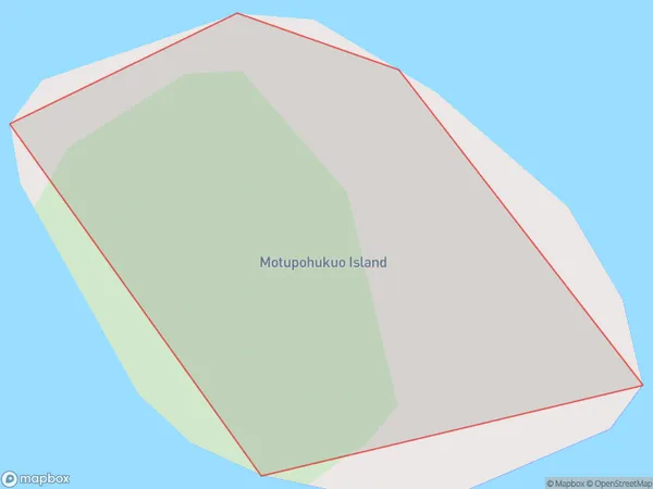 Motupohukuo Island (Turkey Island), Waikato Polygon Area Map