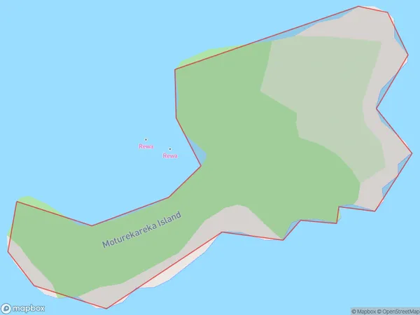 Moturekareka Island, Auckland Polygon Area Map